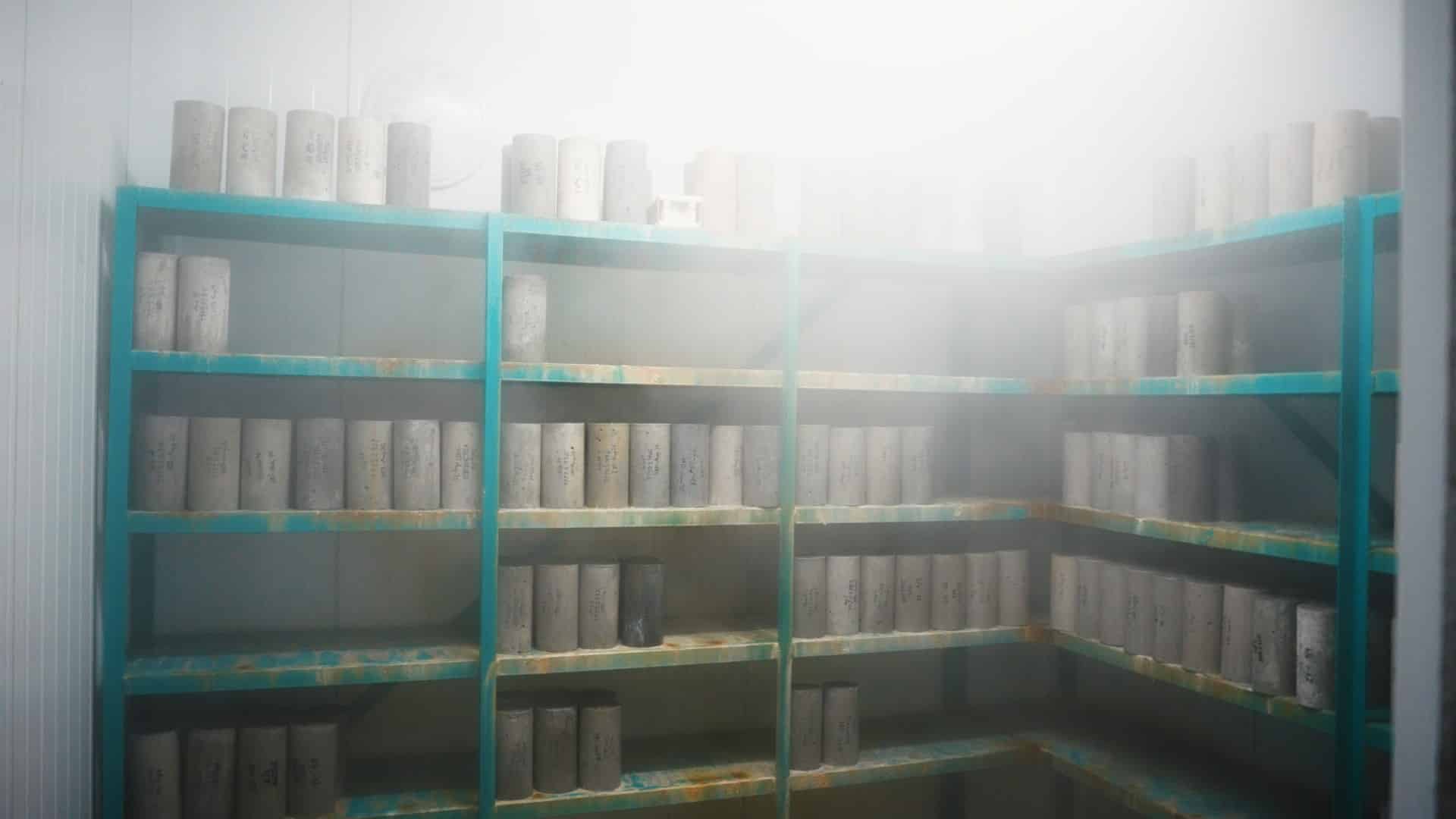 A specialized laboratory setting with organized samples ensuring all construction materials meet rigorous safety standards in Ottawa.